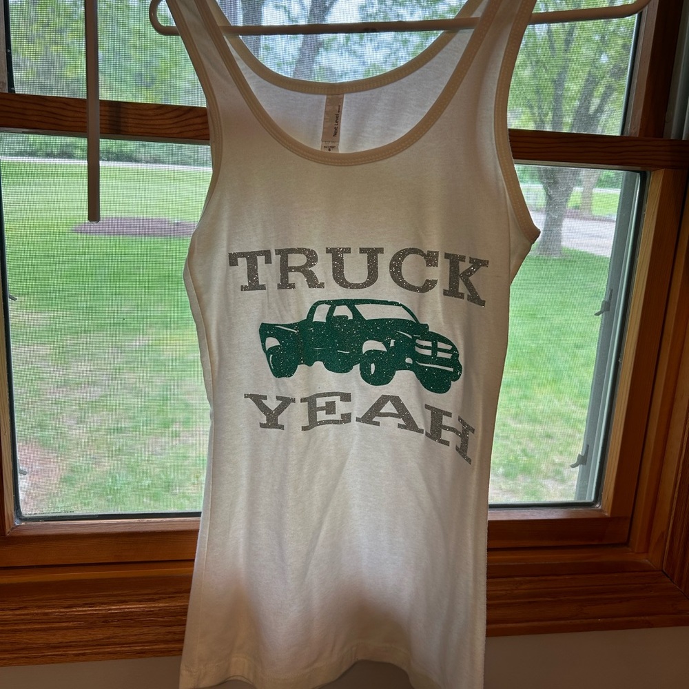 Country truck yeah sparkly tank top